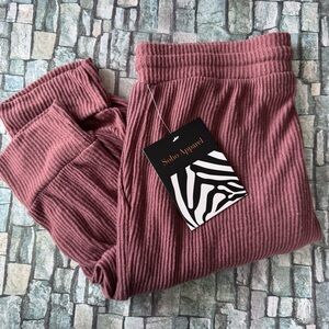 Soho Apparel Ribbed Lounge Bottoms Sz M